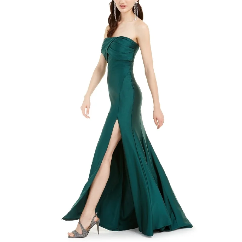 Jump Junior's Ruched Strapless Gown Green Size 13-14 - 13/14