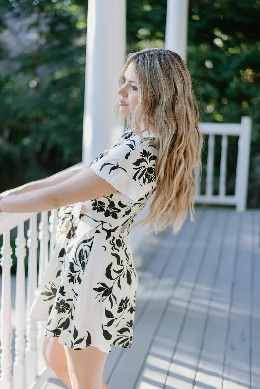 Linen Floral Button Down Dress