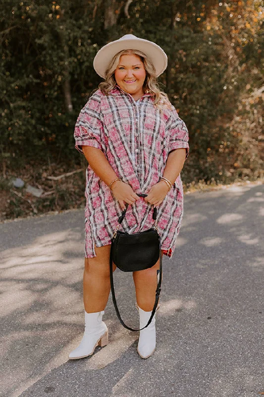 Pumpkin Patch Dreaming Plaid Mini Dress Curves