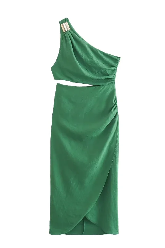 'Stella' One-Shoulder Cut-out Dress