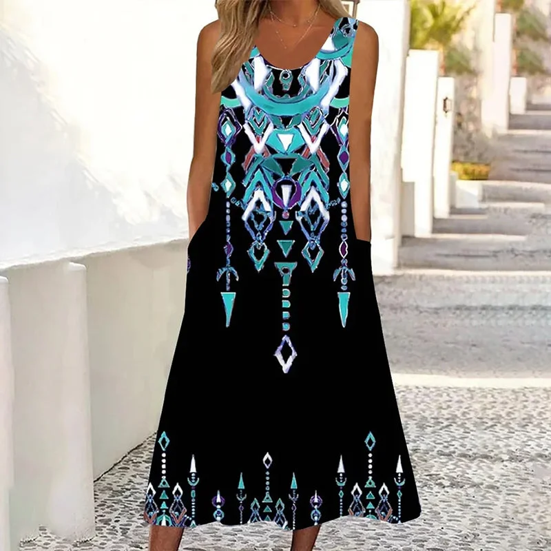 Vintage Ethnic Casual Dress