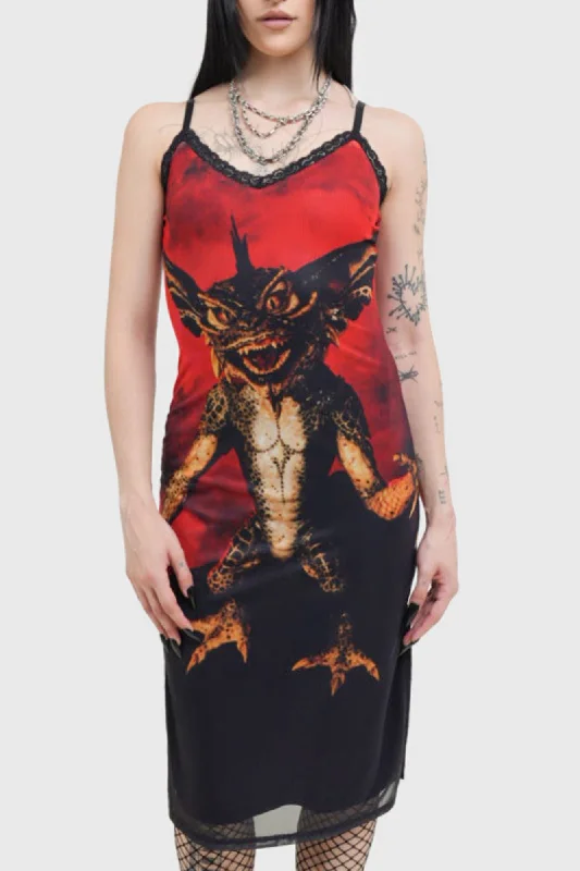 Gremlin Mohawk Mesh Midi Dress