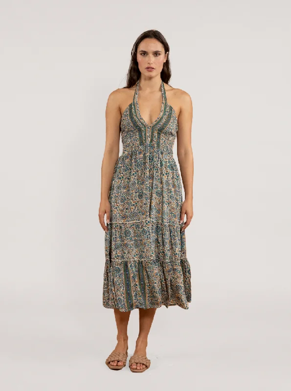 Moulika Halter Midi Dress